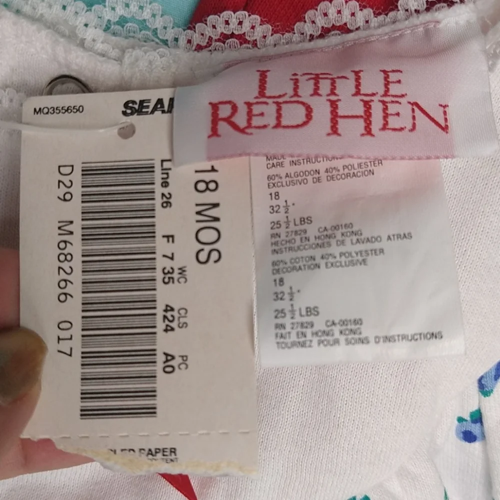 Little Red Hen Vintage sweatshirt sweatpants set 18M new nwt daycare